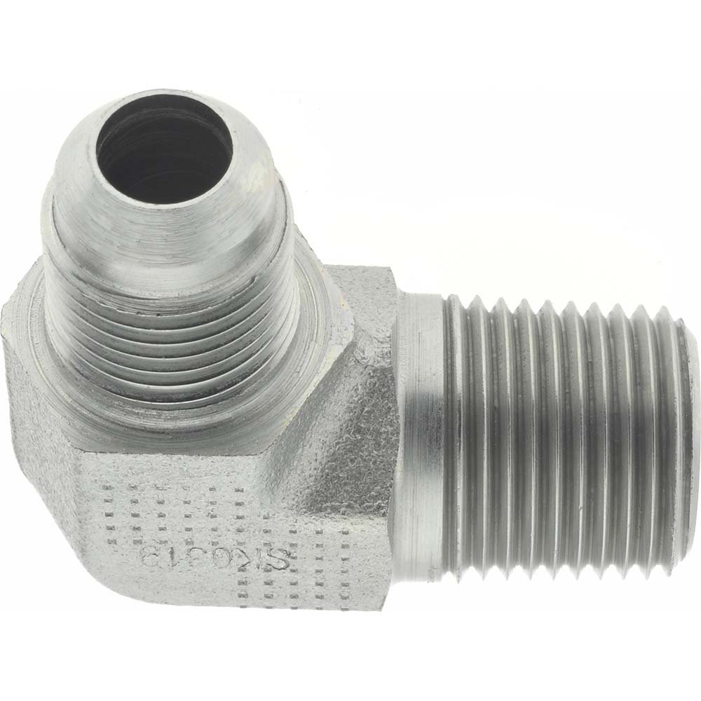 Parker Steel Flared Tube 90 Deg Male Elbow: 3/8" OD, 37 deg Flared Angle - 6-6 CTX-S