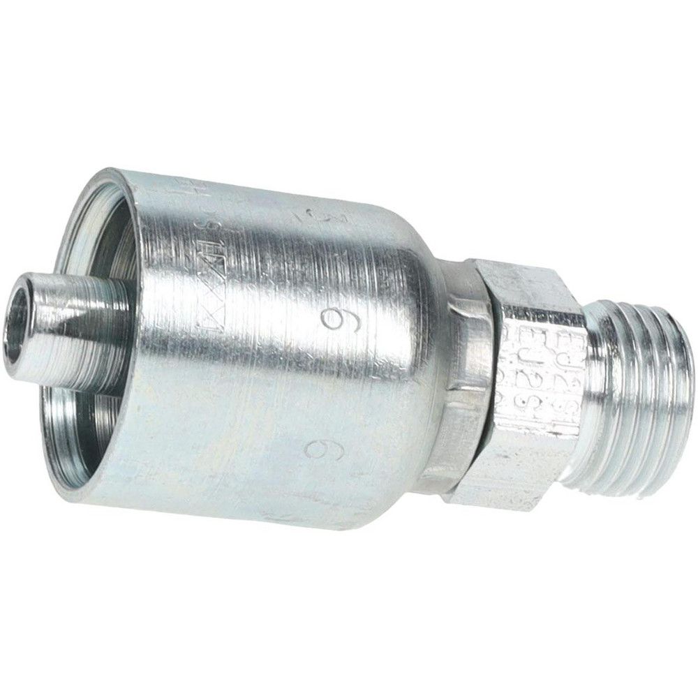Parker Hydraulic Hose Male ORFS Swivel Fitting: 0.375" ID, 6 mm, 3/8" - KP46760