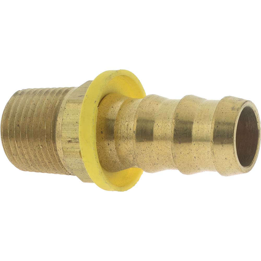 Dixon Valve & Coupling Barbed Push-On Hose Male Connector: 3/8" NPTF, Brass, 5/8" Barb - 2721006C