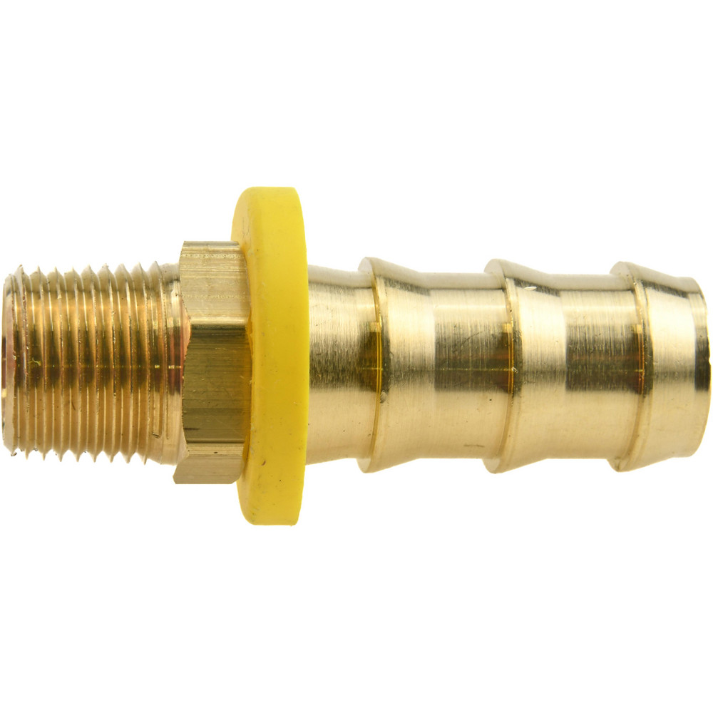 Dixon Valve & Coupling Barbed Push-On Hose Male Connector: 3/8" NPTF, Brass, 5/8" Barb - 2721006C
