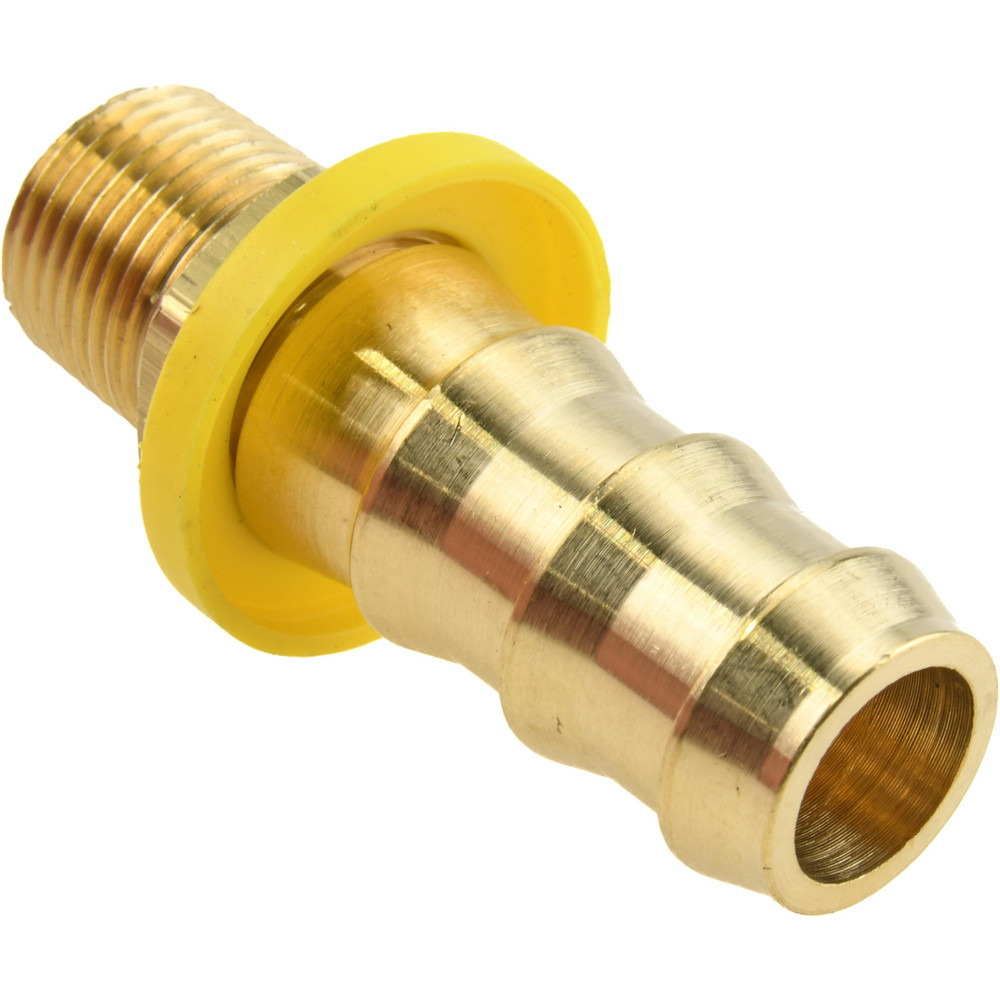 Dixon Valve & Coupling Barbed Push-On Hose Male Connector: 3/8" NPTF, Brass, 5/8" Barb - 2721006C