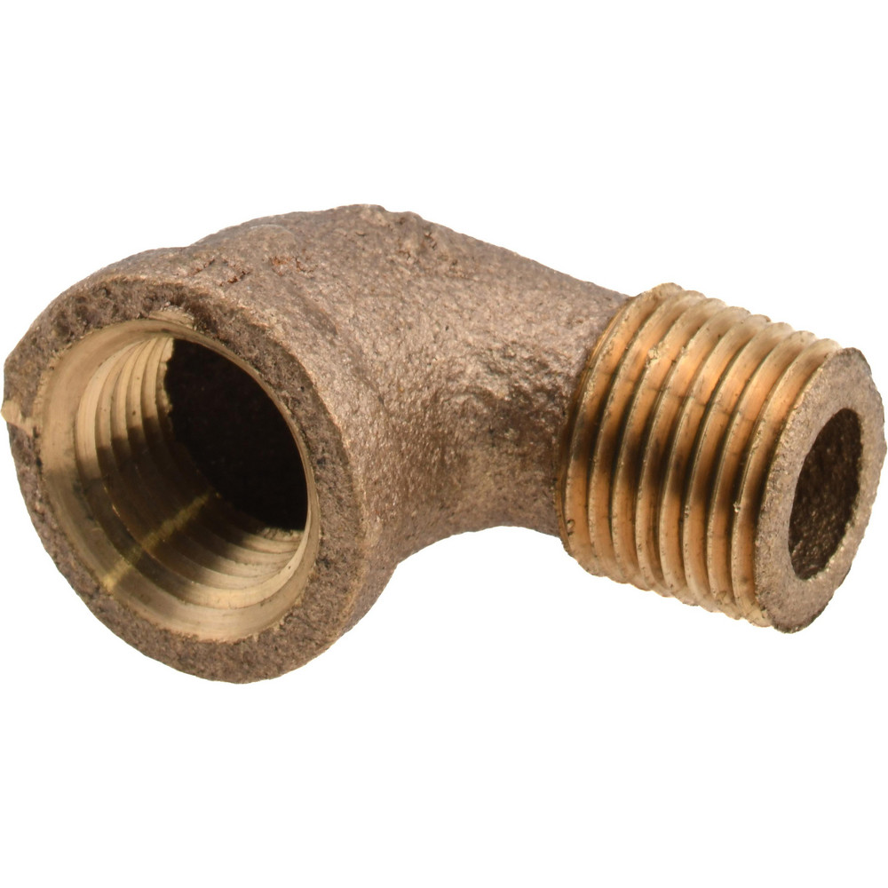 Merit Brass Brass Pipe 90 ° Street Elbow: 3/8" Fitting, Threaded, FNPT x MNPT, Class 125, Lead Free - XNL103-06