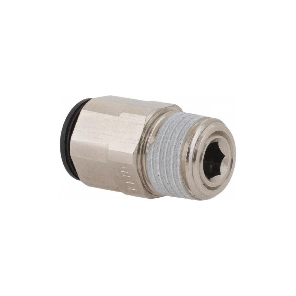Legris Push-to-Connect Tube x MNPT Fitting: Connector, NPT, 1/4" OD - 3175 56 11