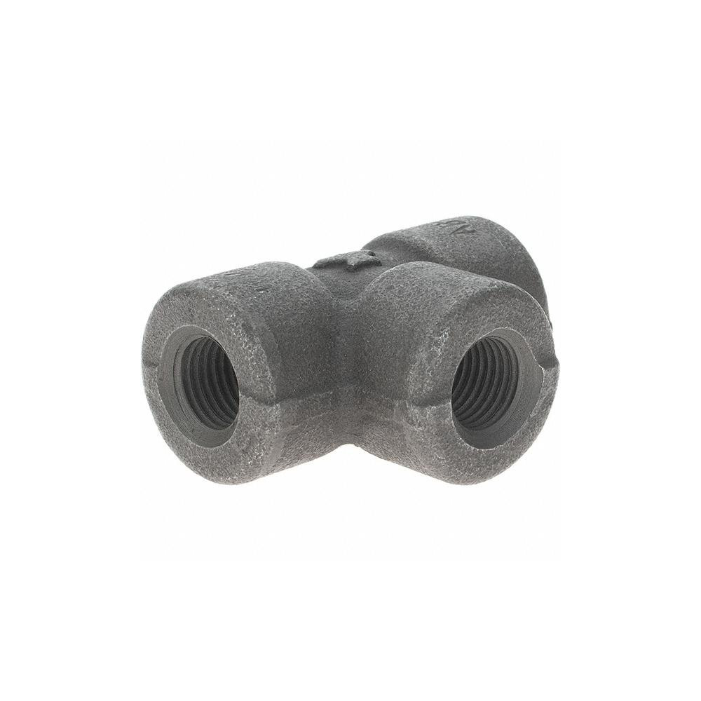 Anvil Black Pipe Fittings: Tee, 1/4", Threaded, Forged Carbon Steel - 0361119209