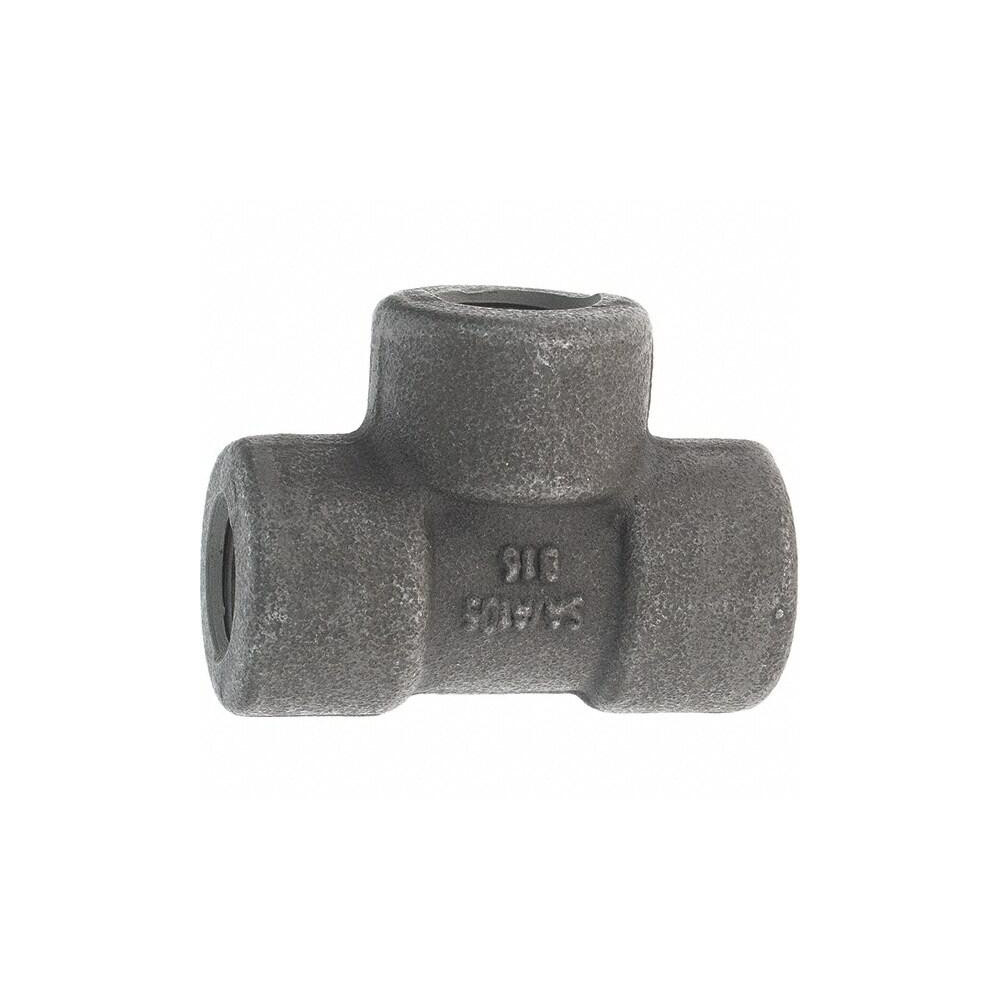 Anvil Black Pipe Fittings: Tee, 1/4", Threaded, Forged Carbon Steel - 0361119209