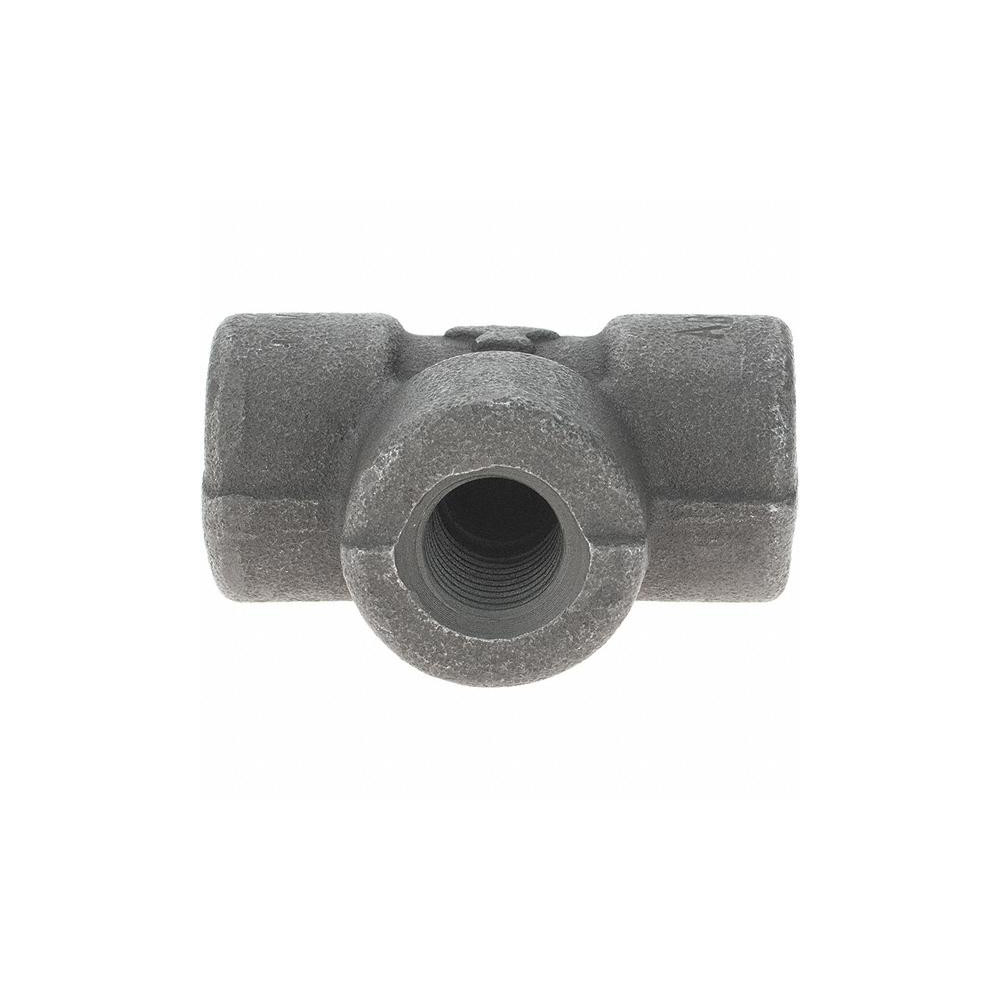 Anvil Black Pipe Fittings: Tee, 1/4", Threaded, Forged Carbon Steel - 0361119209
