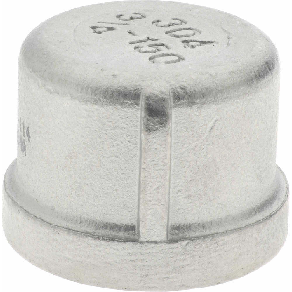 Merit Brass Pipe End Cap: 3/4", 304 Stainless Steel - K416-12