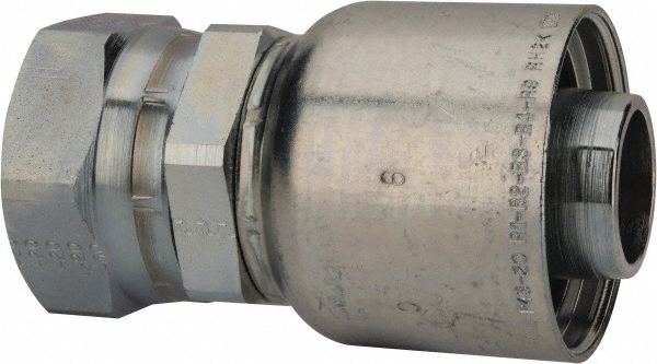 Parker Hydraulic Hose Short Drop Female JIC Swivel 90 ° Elbow: 1.25" ID, 20 mm, 1-5/8-12 - 13943-20-20