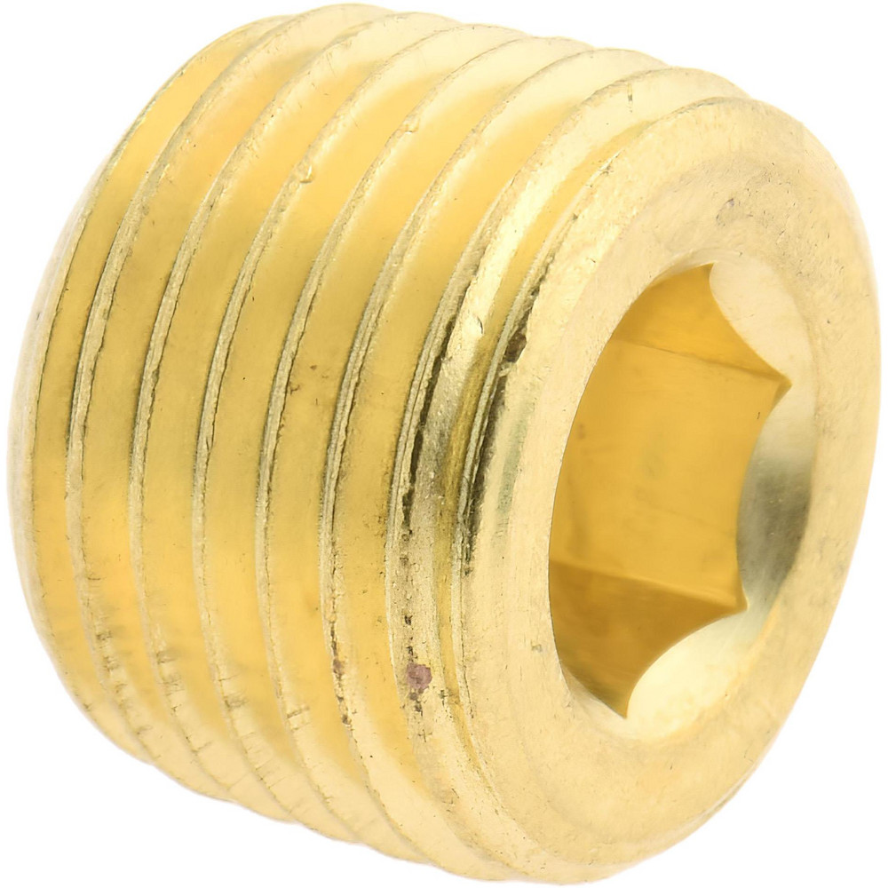 ANDERSON METALS Industrial Pipe Square Head Plug: 1/8-27 Male Thread, MNPT - 756114-02