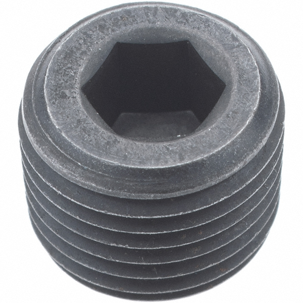 ANDERSON METALS Industrial Pipe Square Head Plug: 1/8-27 Male Thread, MNPT - 756114-02