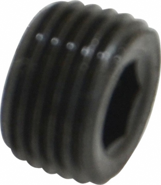 ANDERSON METALS Industrial Pipe Square Head Plug: 1/8-27 Male Thread, MNPT - 756114-02