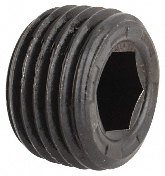ANDERSON METALS Industrial Pipe Square Head Plug: 1/8-27 Male Thread, MNPT - 756114-02