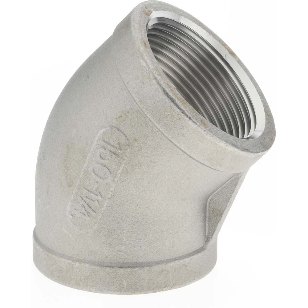 Merit Brass Pipe 45 deg Elbow: 1-1/4", 316 Stainless Steel - K602-20