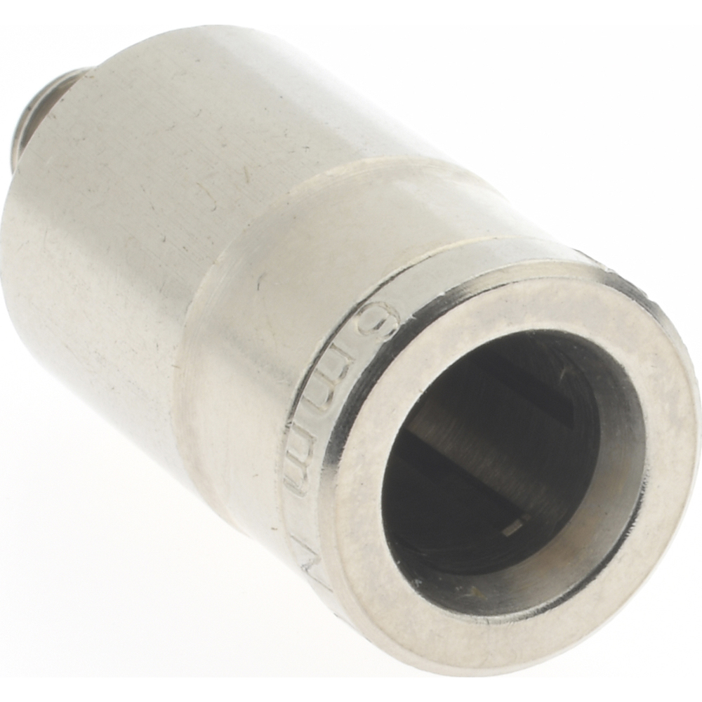 Norgren Push-to-Connect Tube x Metric Thread Fitting: Straight Adapter, M5x0.8 Thread, 6.00 mm OD - 102250605