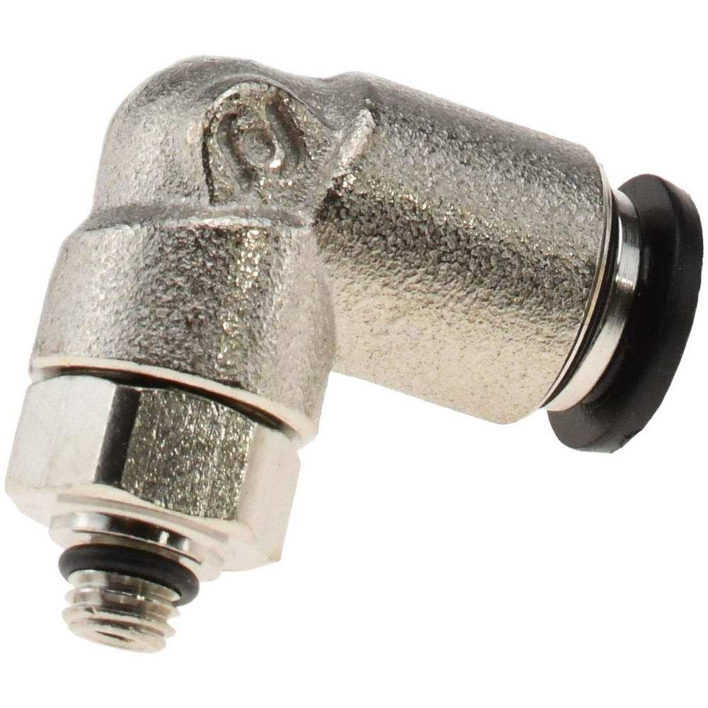 Norgren Push-to-Connect Tube x Metric Thread Fitting: Straight Adapter, M5x0.8 Thread, 6.00 mm OD - 102250605