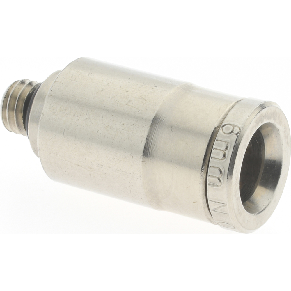 Norgren Push-to-Connect Tube x Metric Thread Fitting: Straight Adapter, M5x0.8 Thread, 6.00 mm OD - 102250605