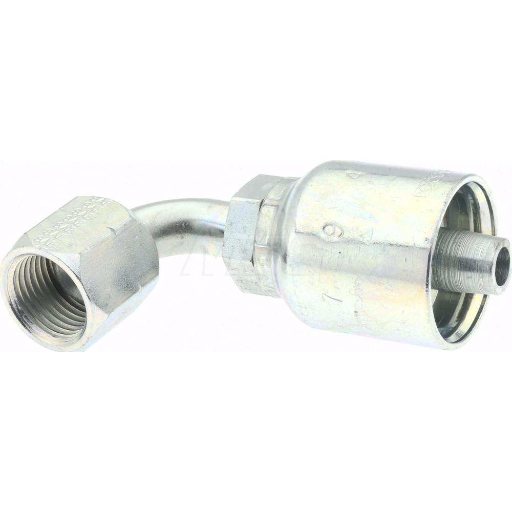 Parker Hydraulic Hose Female JIC Swivel 90 ° Elbow: 1" ID, 16 mm, 1-5/16-12 - BD-1397716-16-1