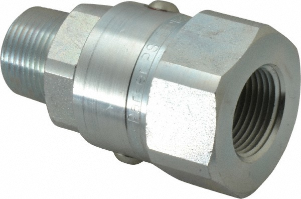 Parker Hydraulic Hose Male NPT To Female NPT Swivel Fitting: 3/4", 3/4-14, 5,000 psi - PS1210102-12-12