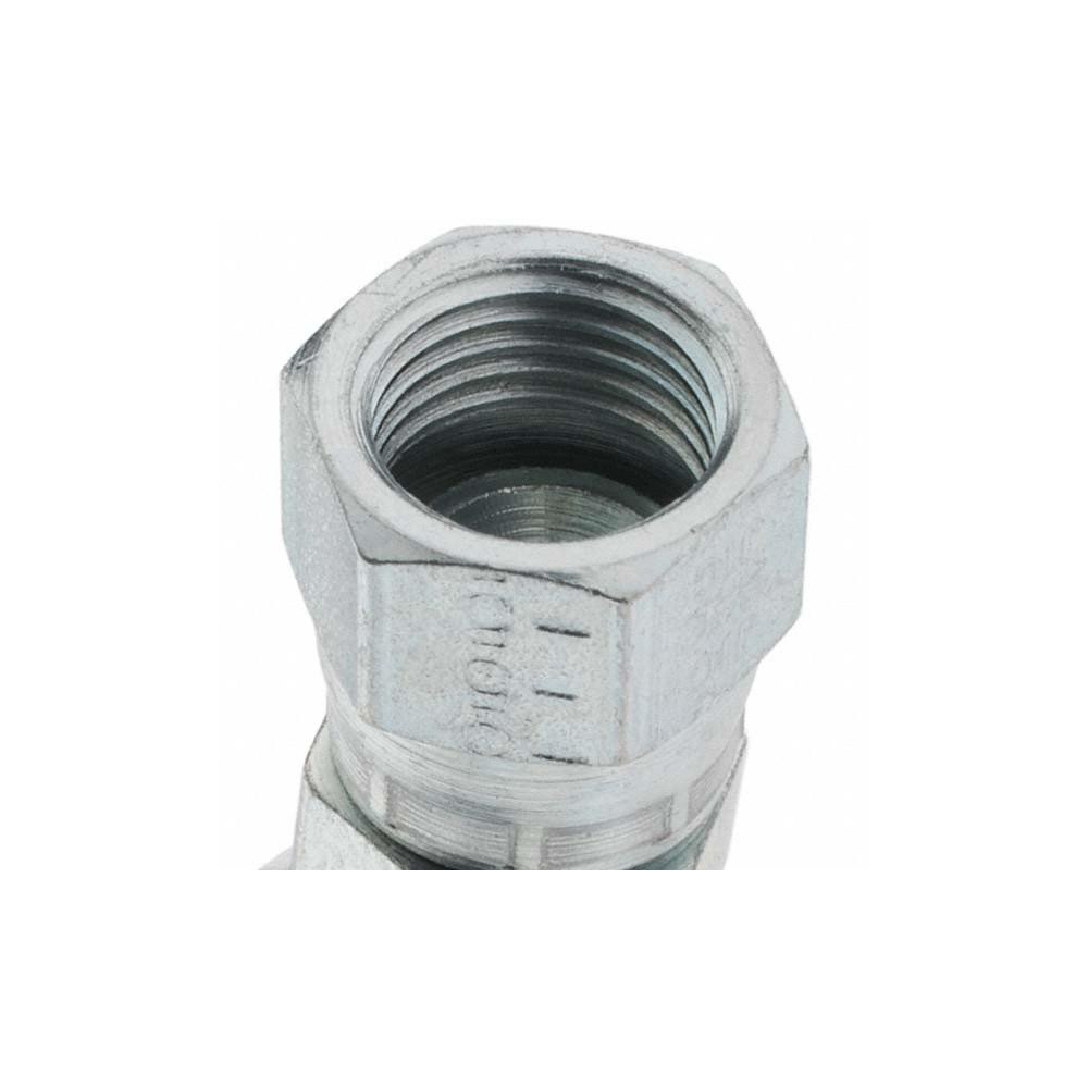 Parker Hydraulic Hose Straight Female JIC 37 ° Swivel Fitting: 0.25" ID, 4 mm, 1/2-20 - KP81301