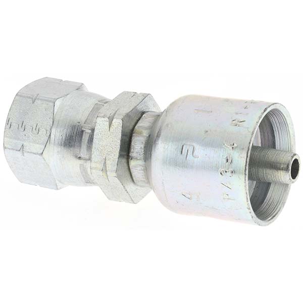 Parker Hydraulic Hose Straight Female JIC 37 ° Swivel Fitting: 0.25" ID, 4 mm, 1/2-20 - KP81301