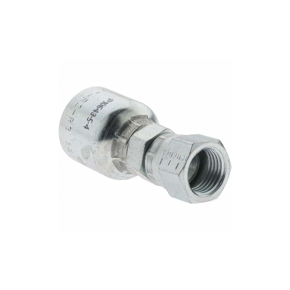 Parker Hydraulic Hose Straight Female JIC 37 ° Swivel Fitting: 0.25" ID, 4 mm, 1/2-20 - KP81301