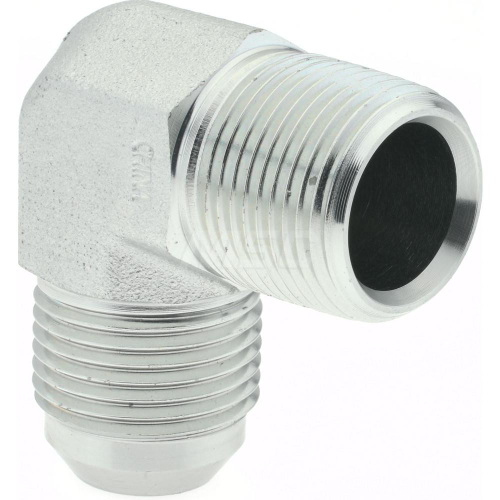 Parker Steel Flared Tube 90 Deg Male Elbow: 3/4" OD, 37 deg Flared Angle - KP65777