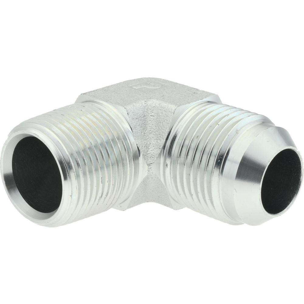 Parker Steel Flared Tube 90 Deg Male Elbow: 3/4" OD, 37 deg Flared Angle - KP65777