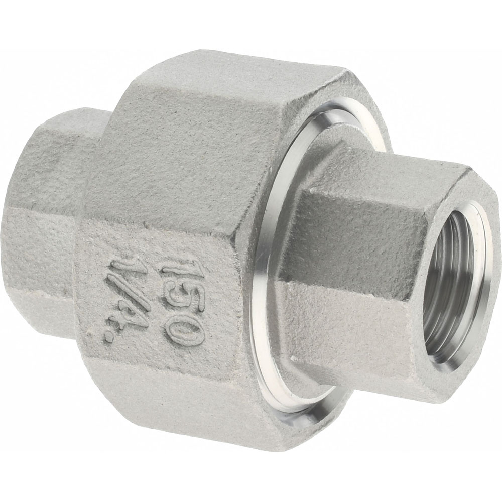 Merit Brass Pipe Union: 1/4", 316 Stainless Steel - K687-04