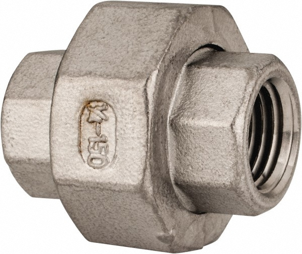 Merit Brass Pipe Union: 1/4", 316 Stainless Steel - K687-04