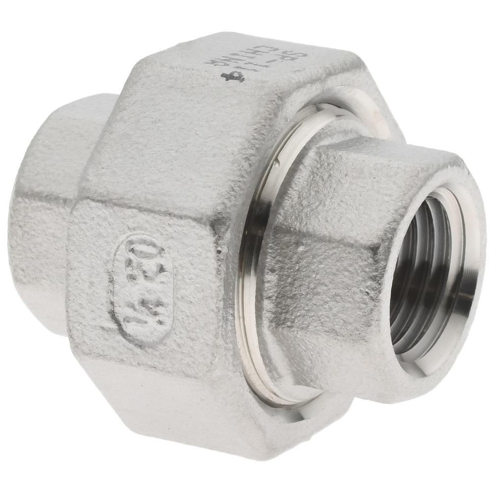 Merit Brass Pipe Union: 1/4", 316 Stainless Steel - K687-04