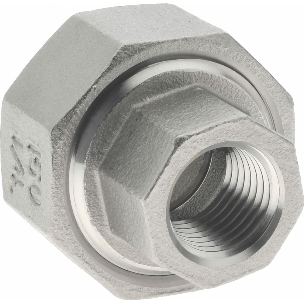 Merit Brass Pipe Union: 1/4", 316 Stainless Steel - K687-04