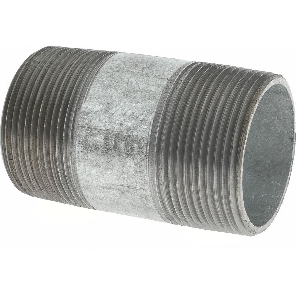 Value Collection Galvanized Pipe Nipple: 3/8", 1-1/2" Long, Schedule 40, Steel - NG03015