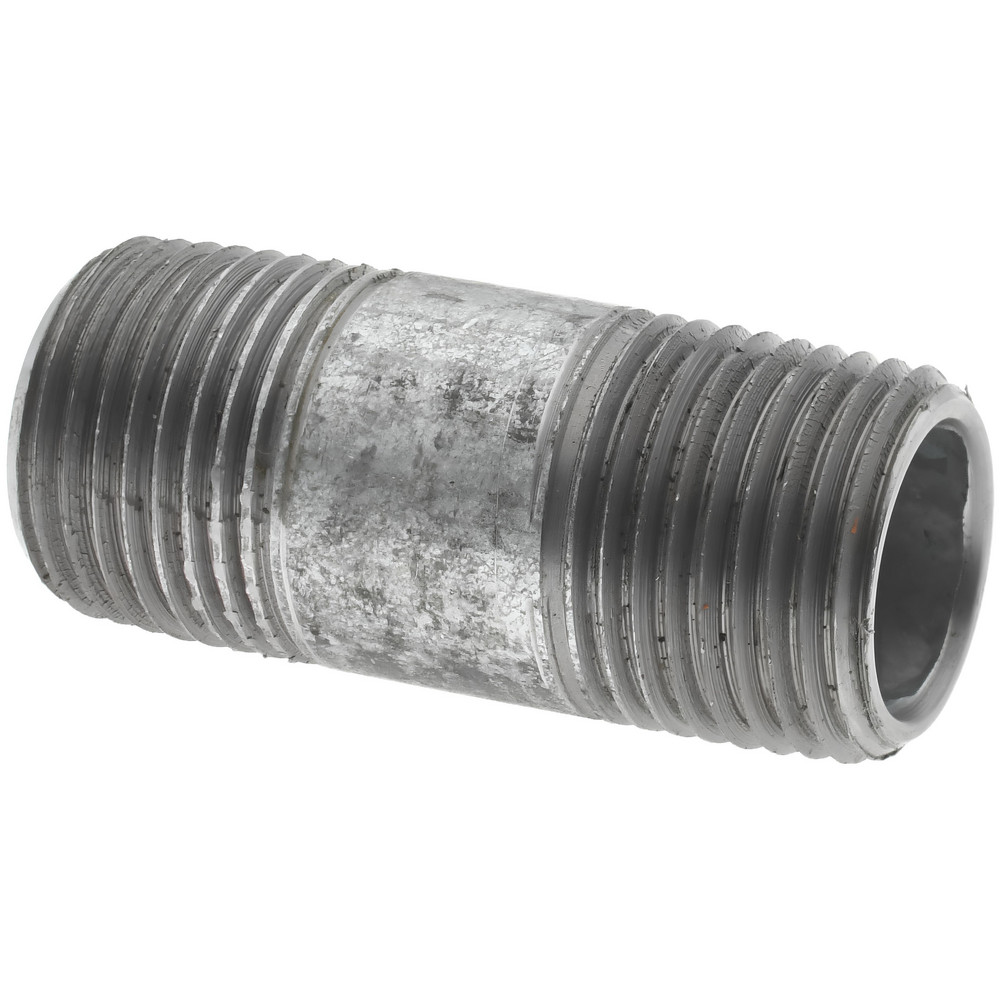 Value Collection Galvanized Pipe Nipple: 3/8", 1-1/2" Long, Schedule 40, Steel - NG03015