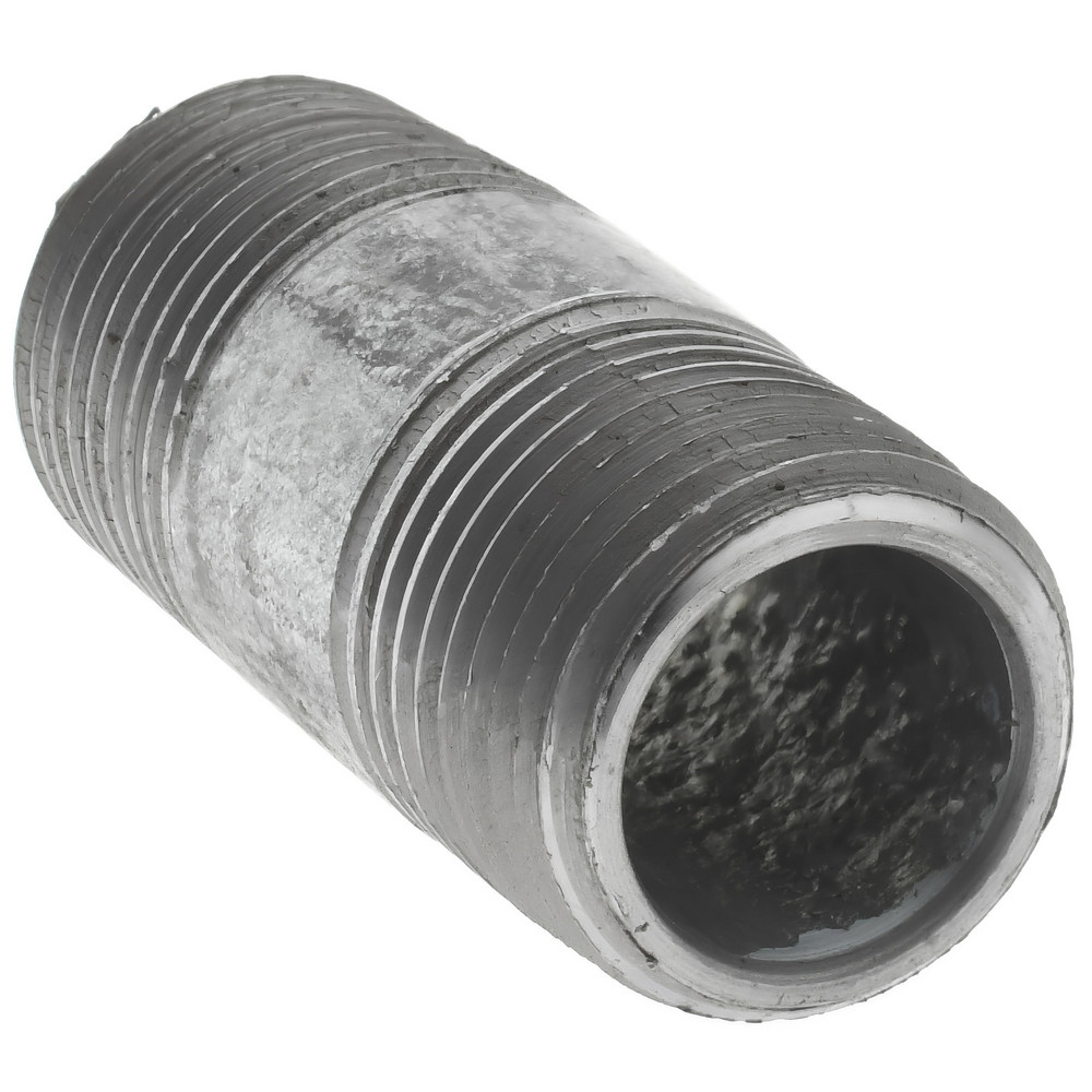 Value Collection Galvanized Pipe Nipple: 3/8", 1-1/2" Long, Schedule 40, Steel - NG03015