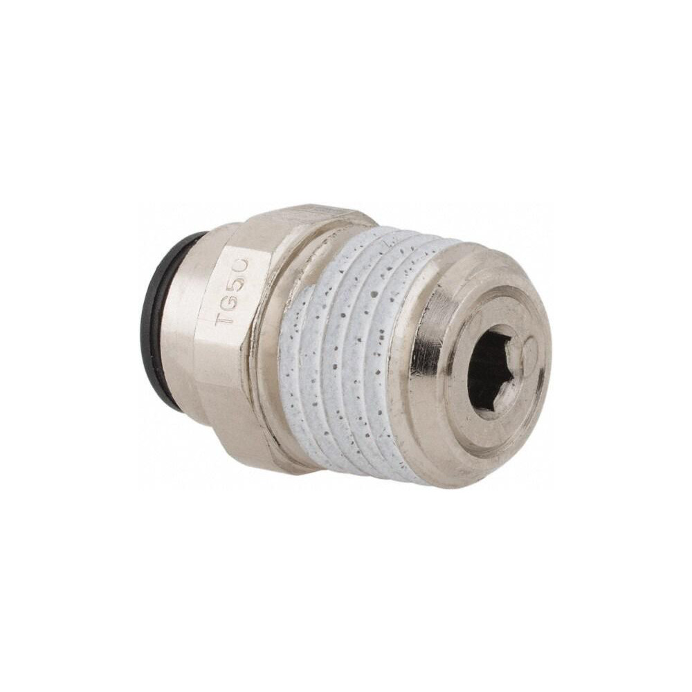 Legris Push-to-Connect Tube x MNPT Fitting: Connector, NPT, 1/4" OD - 3175 56 14