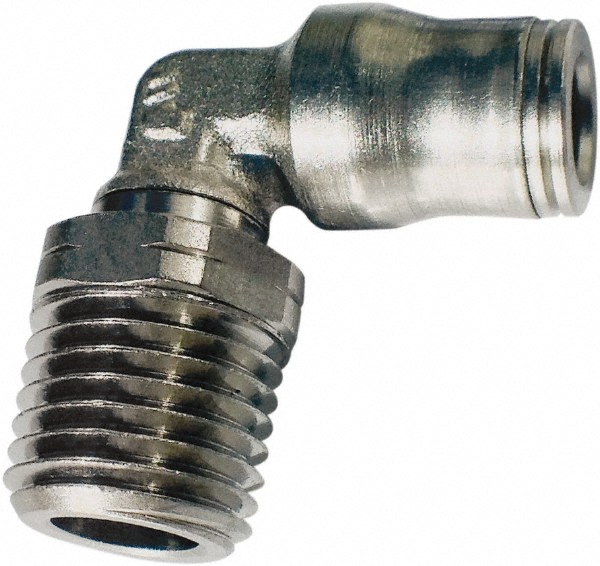 Legris Push-to-Connect Tube x Metric Thread Fitting: Elbow, M10x1 Thread, 6.00 mm OD - 3699 06 60