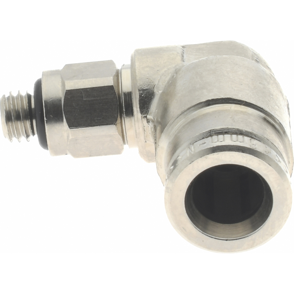 Legris Push-to-Connect Tube x Metric Thread Fitting: Elbow, M10x1 Thread, 6.00 mm OD - 3699 06 60