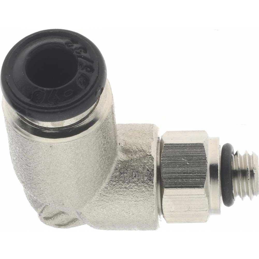 Legris Push-to-Connect Tube x Metric Thread Fitting: Elbow, M10x1 Thread, 6.00 mm OD - 3699 06 60