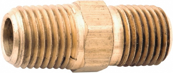 ANDERSON METALS Industrial Pipe Hollow Hex Plug: 1/4-18 Male Thread, MNPT - 756115-04