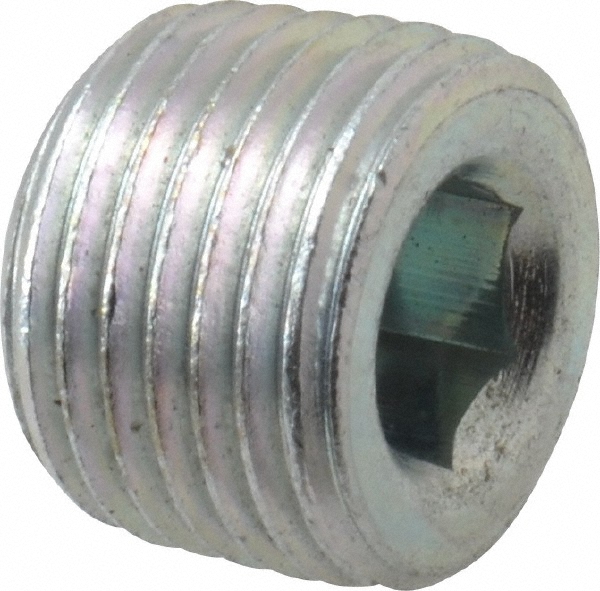 ANDERSON METALS Industrial Pipe Hollow Hex Plug: 1/4-18 Male Thread, MNPT - 756115-04