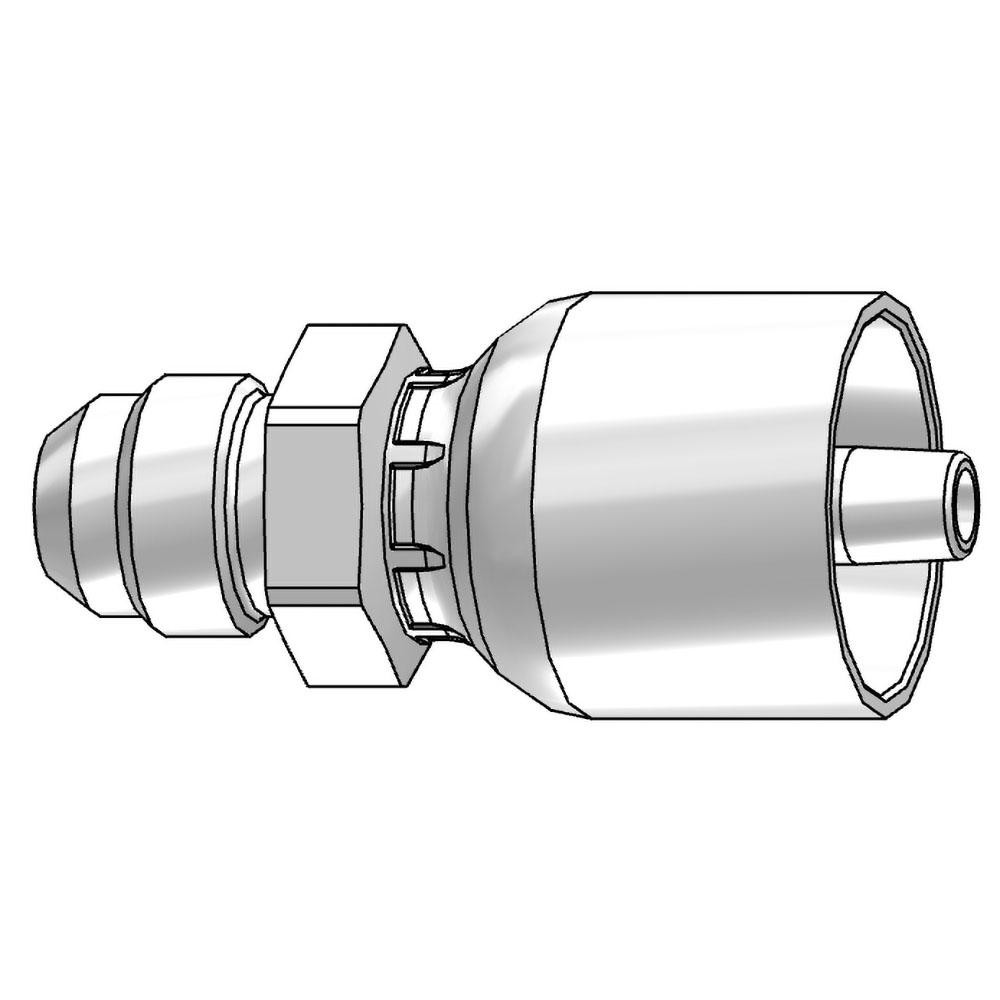 Parker Hydraulic Hose Short Drop Female JIC Swivel 45 ° Elbow: 0.25" ID, 4 mm, 9/16-18 - KP46866