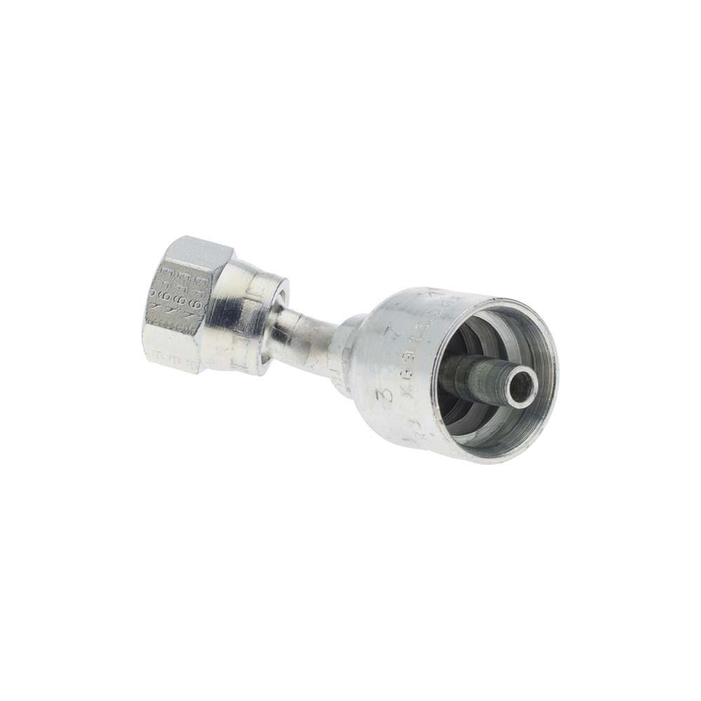 Parker Hydraulic Hose Short Drop Female JIC Swivel 45 ° Elbow: 0.25" ID, 4 mm, 9/16-18 - KP46866