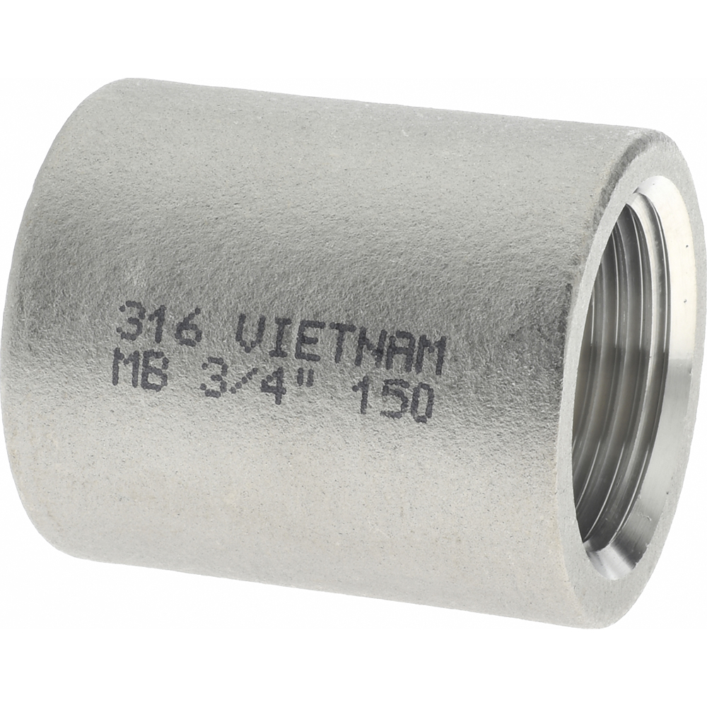 Merit Brass Pipe Coupling: 1-1/2", 316 Stainless Steel - K611-24