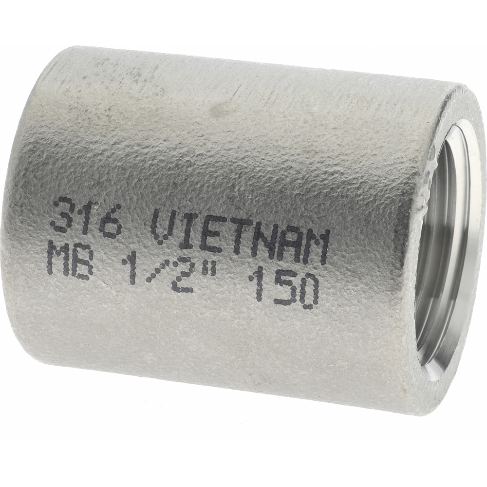 Merit Brass Pipe Coupling: 1-1/2", 316 Stainless Steel - K611-24