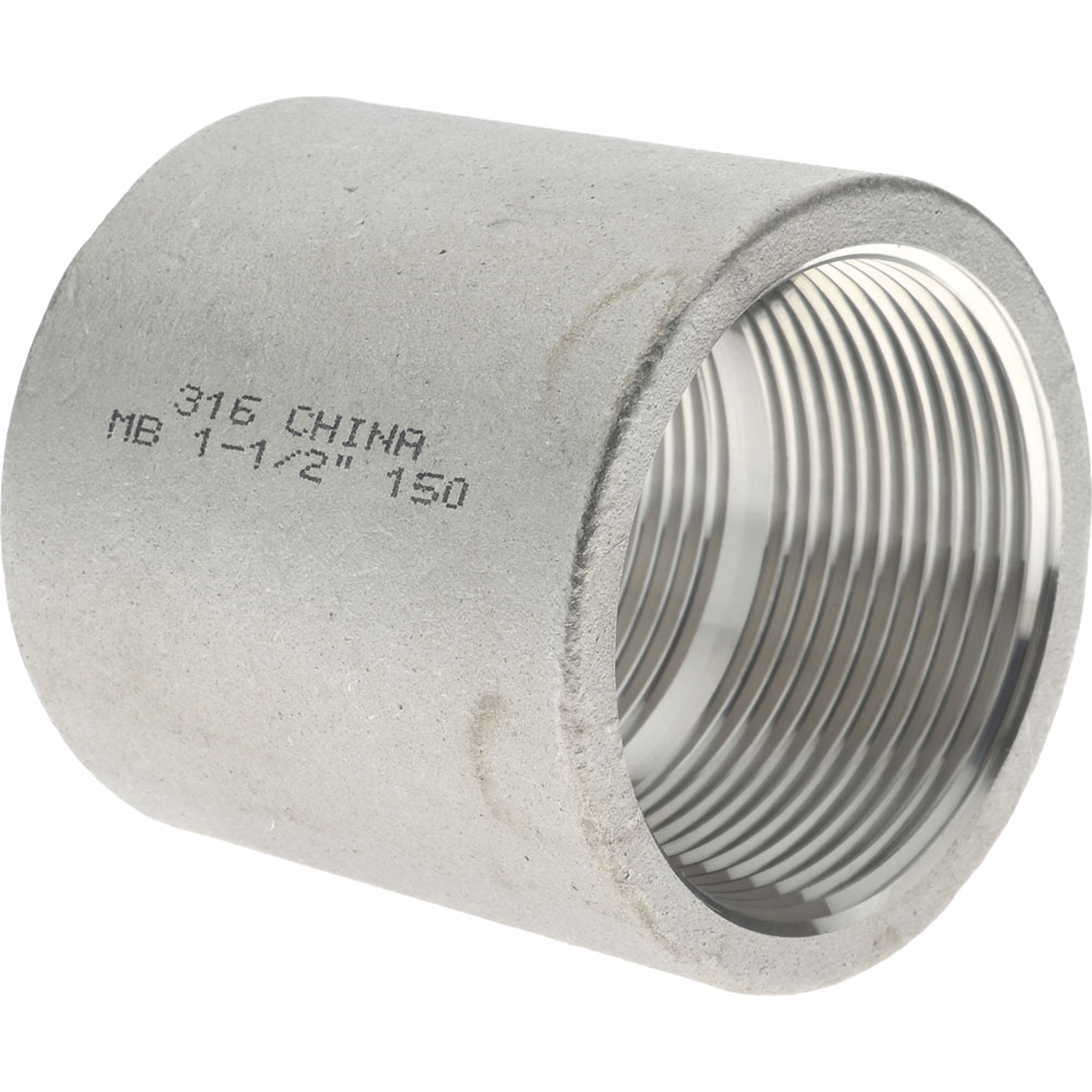 Merit Brass Pipe Coupling: 1-1/2", 316 Stainless Steel - K611-24