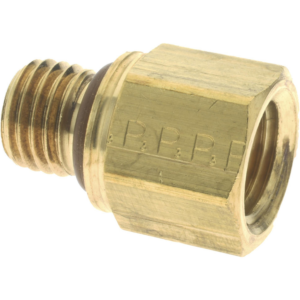 Parker 1/8 x M10 Pipe, 1,000 psi, Brass ISO Port Adapter - 222P-2-MI10