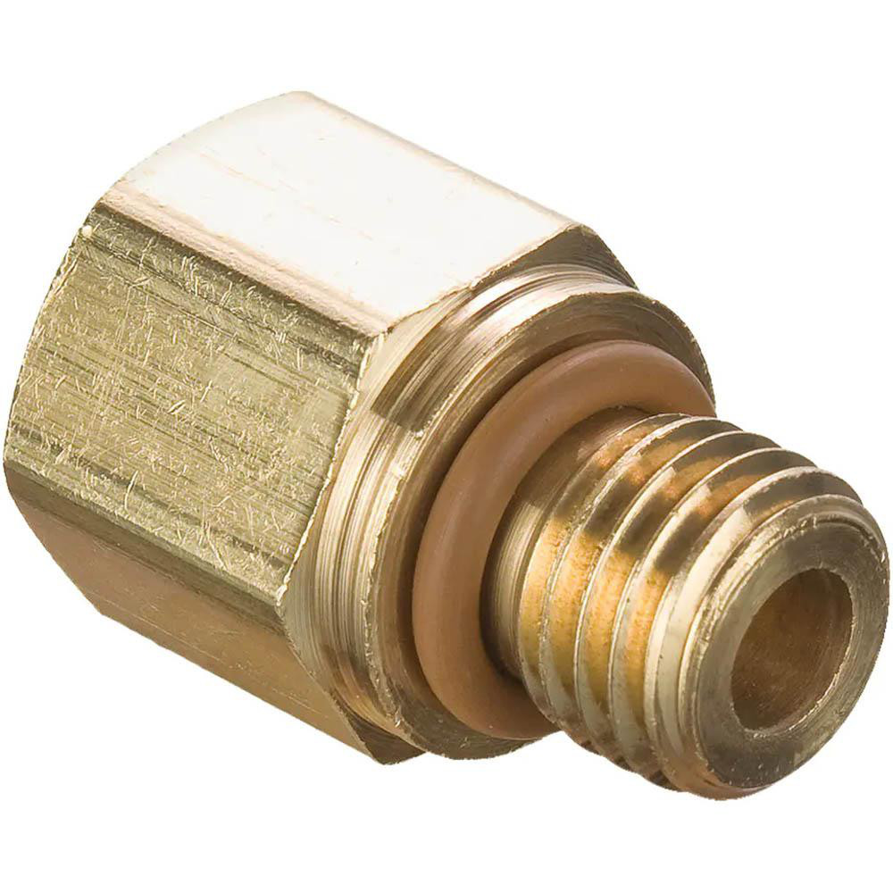 Parker 1/8 x M10 Pipe, 1,000 psi, Brass ISO Port Adapter - 222P-2-MI10
