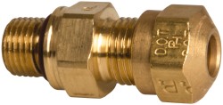 Parker 1/8 x M10 Pipe, 1,000 psi, Brass ISO Port Adapter - 222P-2-MI10
