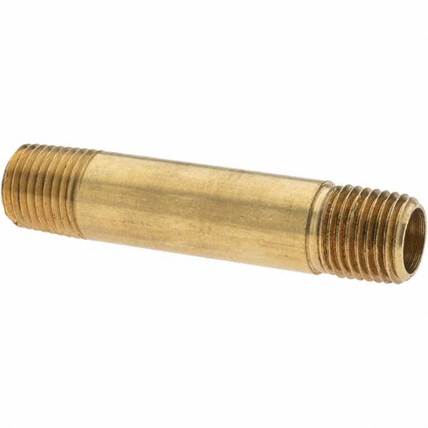 Parker Industrial Pipe Long Nipple: 1/4" Male Thread, MNPTF - 10837