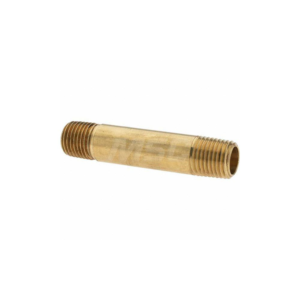 Parker Industrial Pipe Long Nipple: 1/4" Male Thread, MNPTF - 10837